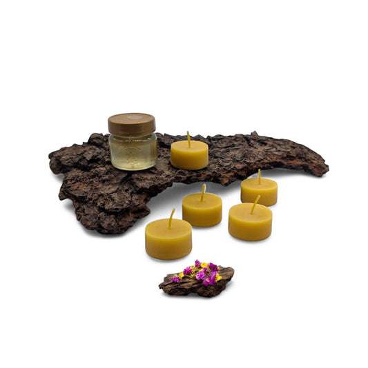 Teelichter aus Bienenwachs - Ohne Hülle - 5 Stück