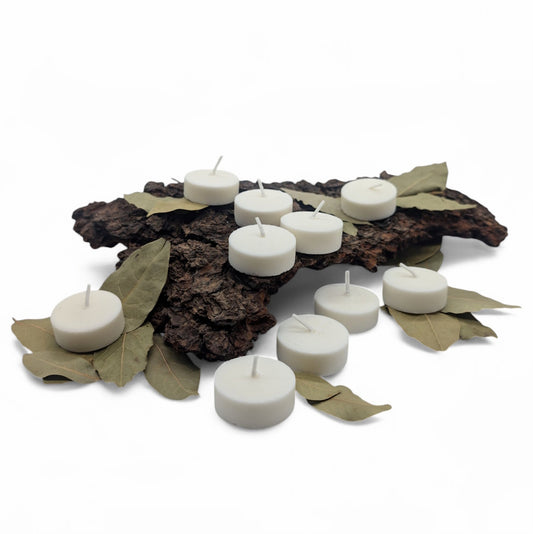 Biomasse Teelichter ohne Hülle - 10 Stück