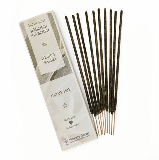 Naturreine Räucherstäbchen "Weißer Salbei" - hergestellt in Deutschland