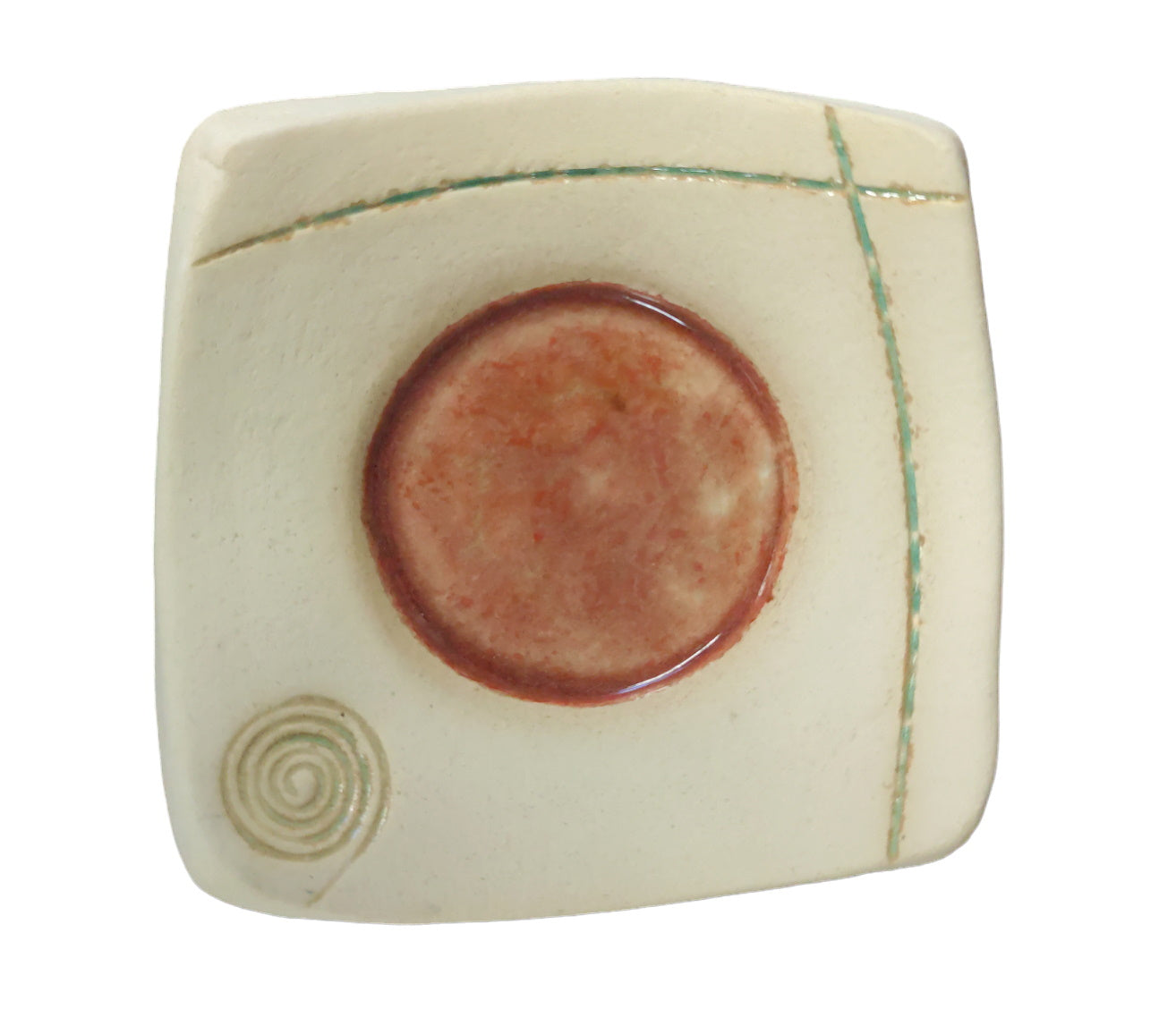 Allgäuer Heilkräuter-Kerze - Keramikständer Spirale (V2)