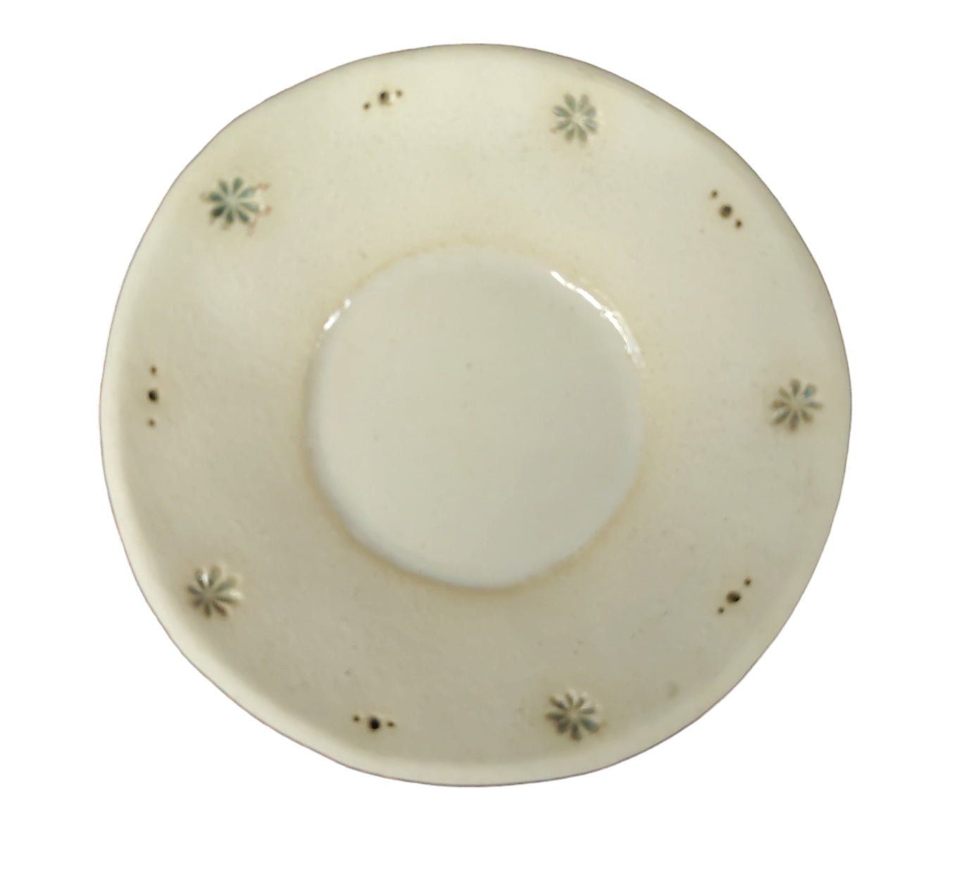 Allgäuer Heilkräuter-Kerze - Keramikständer Blume (V8)