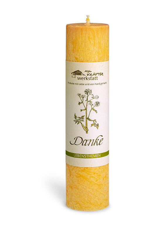 Danke Kerze Allgäuer Heilkräuter