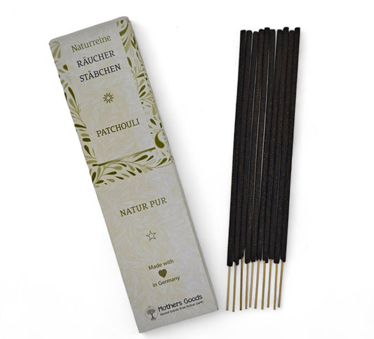 Naturreine Patchouli-Räucherstäbchen  - hergestellt in Deutschland