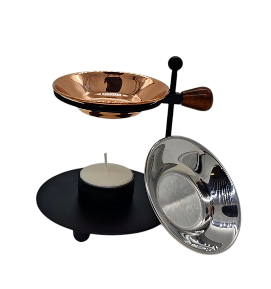 weihrauchbrenner mit kupfer und edelstahl