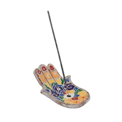 Räucherstäbchen-Halter - Hand mit Chakren