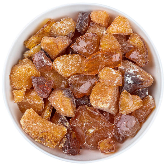 Burgunderharz in Schale