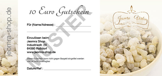 EUR 10.00 Geschenkgutschein - Jeomra's Räucherwelt