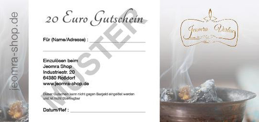EUR 20.00 Geschenkgutschein - Jeomra's Räucherwelt