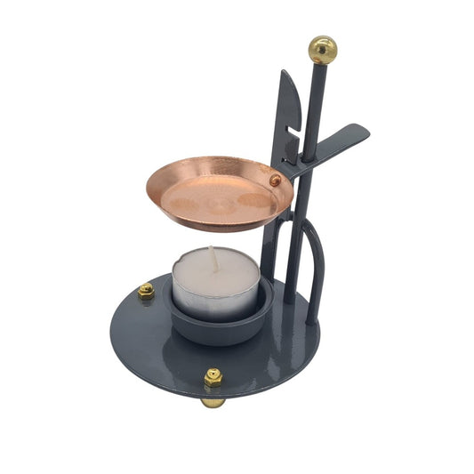 Weihrauchbrenner mit Kupferpfanne - 3 Stufen verstellbar