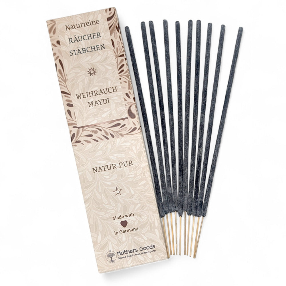 Naturreine Weihrauch-Räucherstäbchen "Maydi" - hergestellt in Deutschland