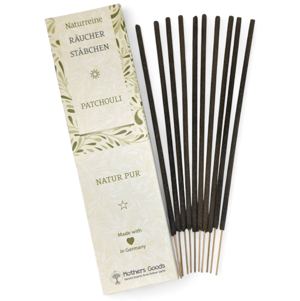 Naturreine Patchouli-Räucherstäbchen  - hergestellt in Deutschland