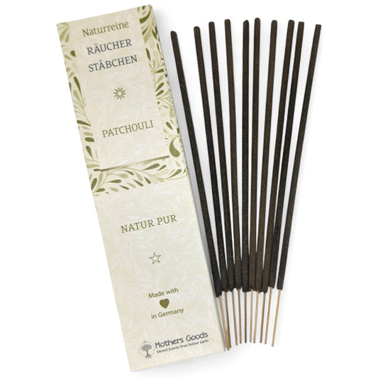 Naturreine Patchouli-Räucherstäbchen  - hergestellt in Deutschland