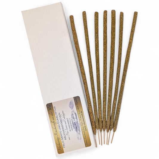 Palo Santo und Eukalyptus Räucherstäbchen - 7 Stück - 100% natürlich