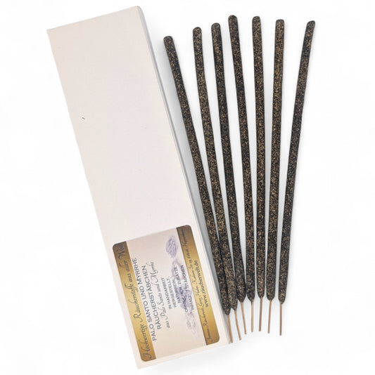 Palo Santo und Myrrhe Räucherstäbchen - 7 Stück - 100% natürlich