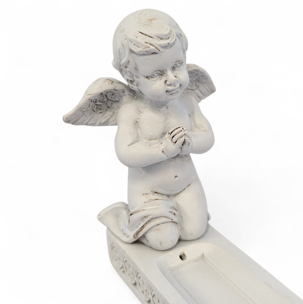 Räucherstäbchenhalter Engel weiss