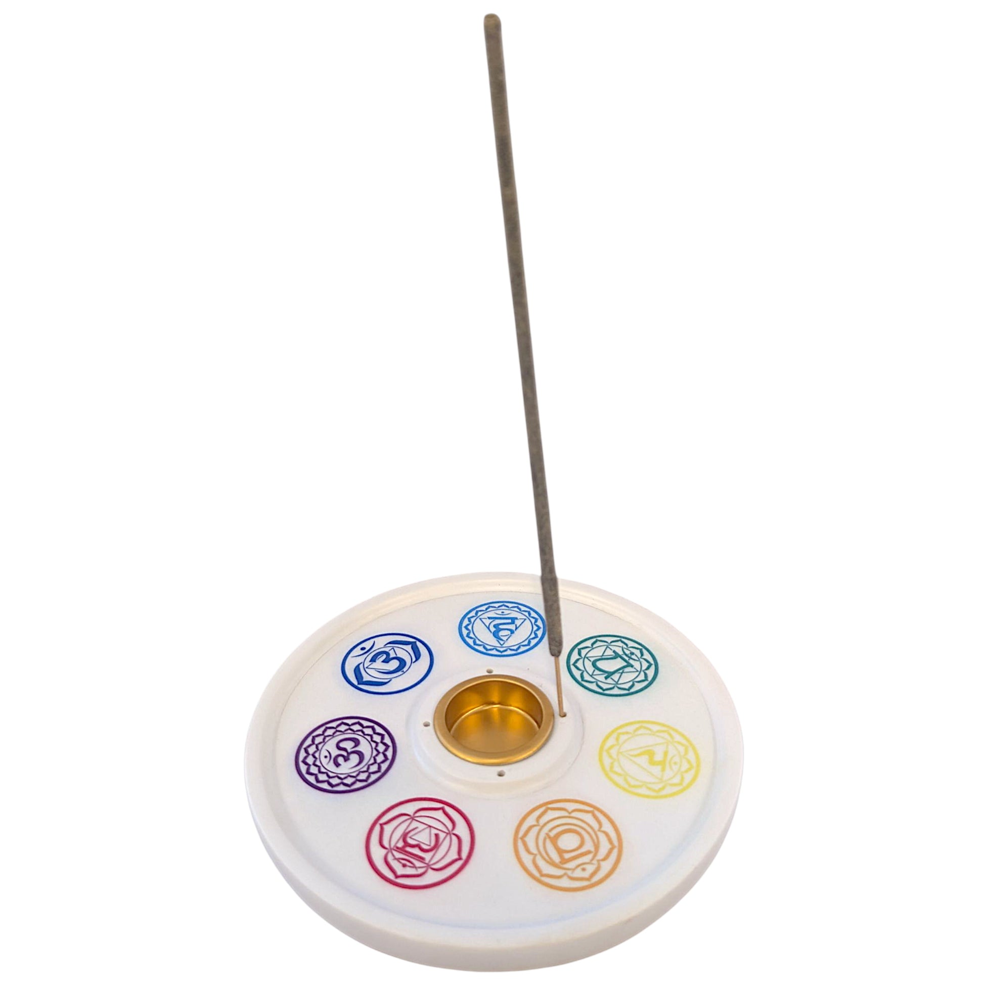 Räucherstäbchen Halter Chakra weiss