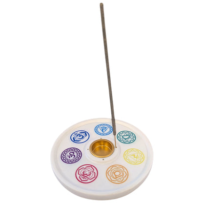 Räucherstäbchen Halter Chakra weiss