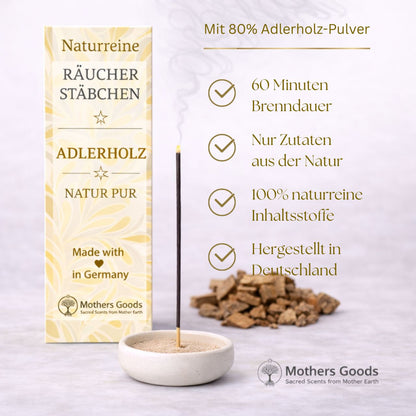 Naturreine Adlerholz/Oud -Räucherstäbchen  - hergestellt in Deutschland